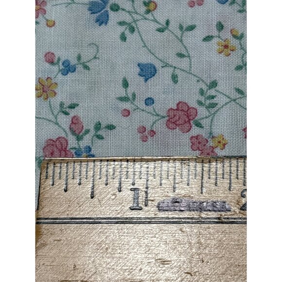 Vintage Floral Cotton Fabric 13x24" White Pink Yellow Blue Flowers Sewing & Craf - Picture 2 of 5